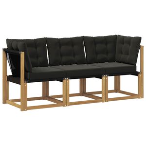 vidaXL 3 st Outdoor Midden- en Hoeksalon Wit