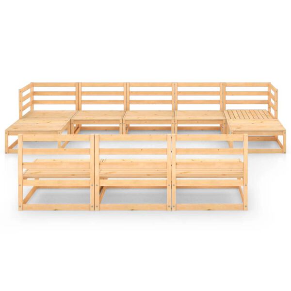 vidaXL 10-delige Loungeset massief grenenhout