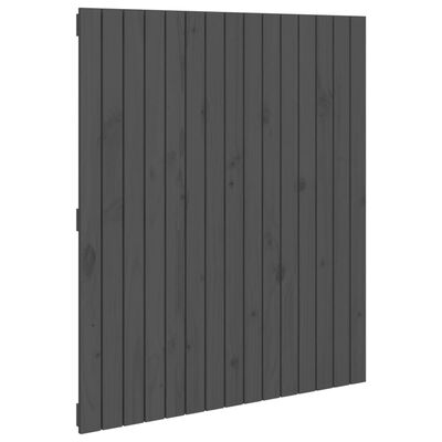 vidaXL Wandhoofdbord 95,5x3x110 cm massief grenenhout grijs