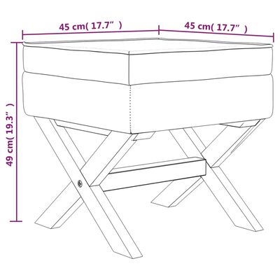 vidaXL Opbergkruk 45x45x49 cm fluweel blauw