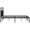 vidaXL Bedframe met hoofdbord metaal zwart 183x213 cm