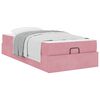vidaXL Bedframe met matras met matras 2 pcs Roze Fluweel