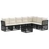vidaXL Tuinbankenset 8 pcs Zwart poly rattan