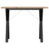 vidaXL Eettafel Y-frame 100x50x75,5 cm massief grenenhout en staal