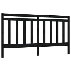 vidaXL Hoofdbord 206x4x100 cm massief grenenhout zwart