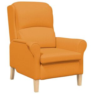 vidaXL Fauteuil Donkergeel Stof