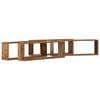 vidaXL Wandschappen 4 st Oudhout 80 x 15 x 26 cm Bewerkt hout