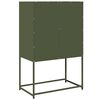 vidaXL Hoge kast 68x39x107 cm staal olijfgroen