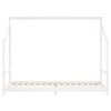 vidaXL Kinderbedframe 80x200 cm massief grenenhout wit