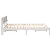 vidaXL Bedframe met hoofdeinde Wit 150 x 200 cm Massief grenenhout
