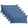 vidaXL Kussensloop 6 st HEERLEN Lichtblauw 40 x 80 cm Flanel