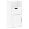 vidaXL Bijzetkast met lade ODDA 40x24x79 cm massief grenenhout wit