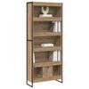 vidaXL Boekenkast 2 pcs Ambachtelijk eiken 80 x 30 x 155 cm