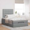 vidaXL Ottoman bed met matras en LED's 120x190 cm stof lichtgrijs