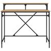 vidaXL Bureau Artisan Eiken 100 x 50 x 90 cm Bewerkt hout
