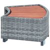 vidaXL Spatrap 92x45x25 cm poly rattan grijs