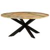 vidaXL Eettafel rond 175x75 cm massief gerecycled hout