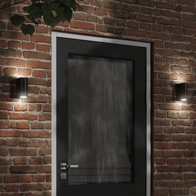 vidaXL Buitenwandlamp gegoten aluminium zwart