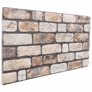 vidaXL Wandpanelen 10 st 100 x 50 cm Licht Bruin EPS-schuim