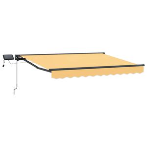 vidaXL Handmatige Luifelhouder met LED's Zand 3,5 x 2,5 m