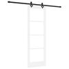 vidaXL Schuifdeur Wit 73,5 x 211 cm Massief grenenhout en glas