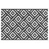vidaXL Buitenkleed ARAKIL 120x180 cm PP wit en zwart