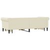 vidaXL Slaapbank met onderschuifbed en lades 90x200 cm kunstleer crème