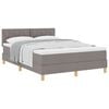 vidaXL Boxspringbed met matras met hoofdeinde Taupe 160 x 200 cm Stof