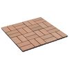 vidaXL Terras Tegel 22 pcs Bruin 30 x 30 cm WPC