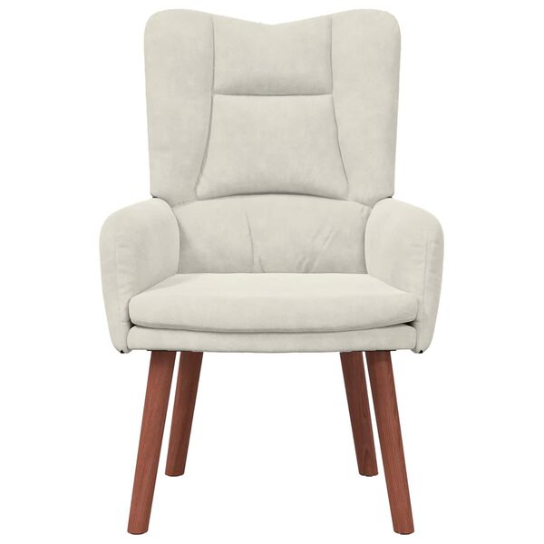 vidaXL Fauteuil Cr&egrave;me 63 x 67 x 94 cm Fluweel