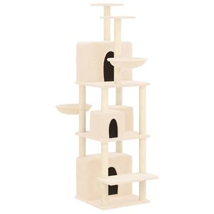 vidaXL Kattenmeubel met sisal krabpalen 180 cm cr&egrave;mekleurig
