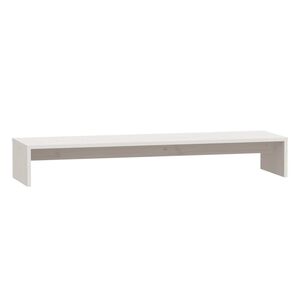 vidaXL Monitorstandaard 100x27x15 cm massief grenenhout wit