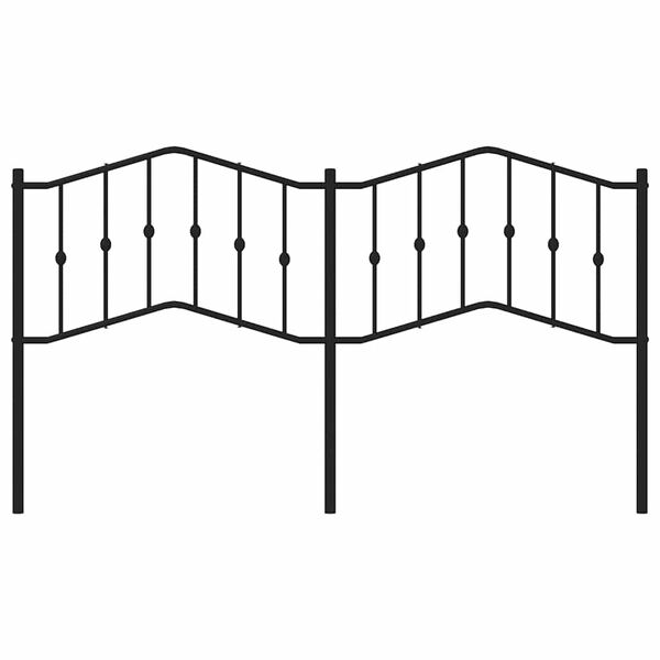 vidaXL Hoofdbord 180 cm metaal zwart