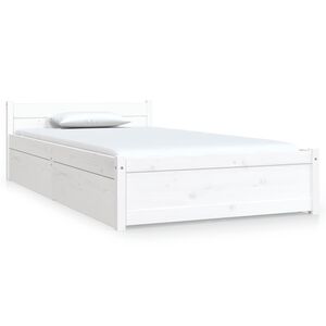 vidaXL Bedframe met lades wit 90x190 cm