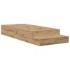 vidaXL Opbergbedframe artisanaal eikenkleurig 226,5 x 75 x 31,5 cm