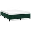 vidaXL Bedframe zonder matras 140x200 cm fluweel donkergroen
