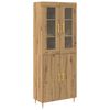 vidaXL Hoge kast 2 pcs Artisan Eiken 69,5 x 34 x 180 cm Bewerkt hout