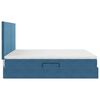 vidaXL Opbergbed met LED met matras Donkerblauw 180 x 200 cm Fluweel