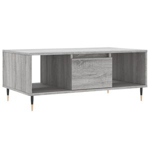 vidaXL Salontafel 90x50x36,5 cm bewerkt hout grijs sonoma