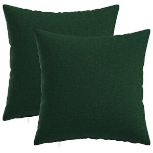 vidaXL Kussensloop 2 st HEERLEN Donkergroen 30 x 30 cm Stof