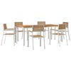 vidaXL Buiten eettafelset 7 st 200 x 90 x 75 cm
