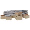 vidaXL Tuin Sofa Set 8 st Beige Poly riet