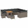 vidaXL Tuin Sofa Set 12 pcs Grijs poly rattan