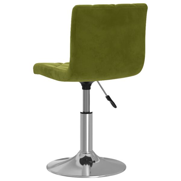 vidaXL Eetkamerstoel draaibaar fluweel lichtgroen