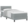 vidaXL Boxspringbed met matras Lichtgrijs 80 x 200 cm Stof