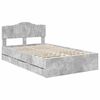 vidaXL Bedframe met lade Beton Grijs 120 x 190 cm Ingenieurshout