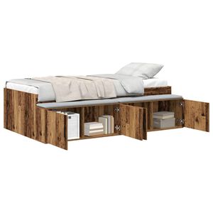 vidaXL Bedframe met lade met opslag Oud Hout 70 x 190 cm Bewerkt hout