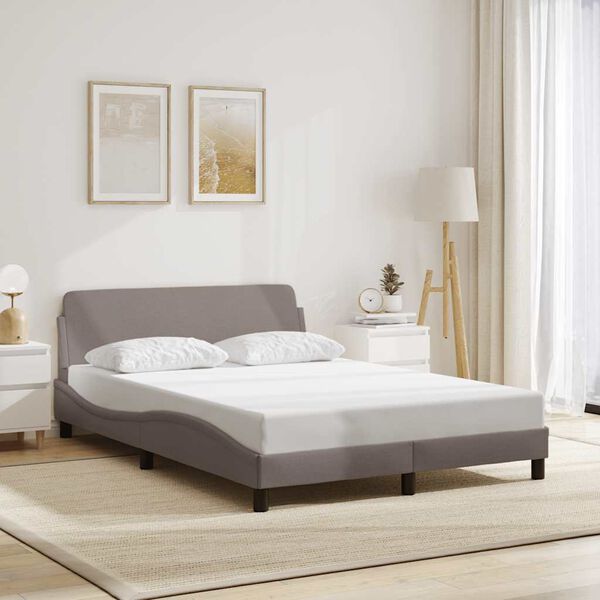 vidaXL Bedframe "Dover" 120x200 cm stof taupe