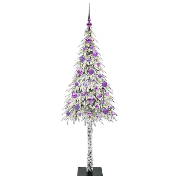 vidaXL Kerstboom met 150 LED met standaard Wit 150 cm PE en staal