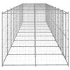 vidaXL Hondenkennel 24,2 m&sup2; gegalvaniseerd staal